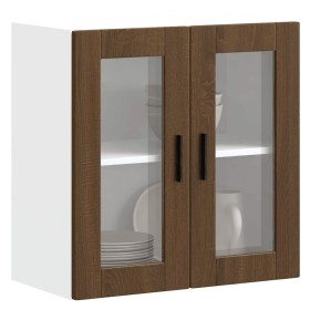 Armario de pared para cocina puerta cristal Porto roble