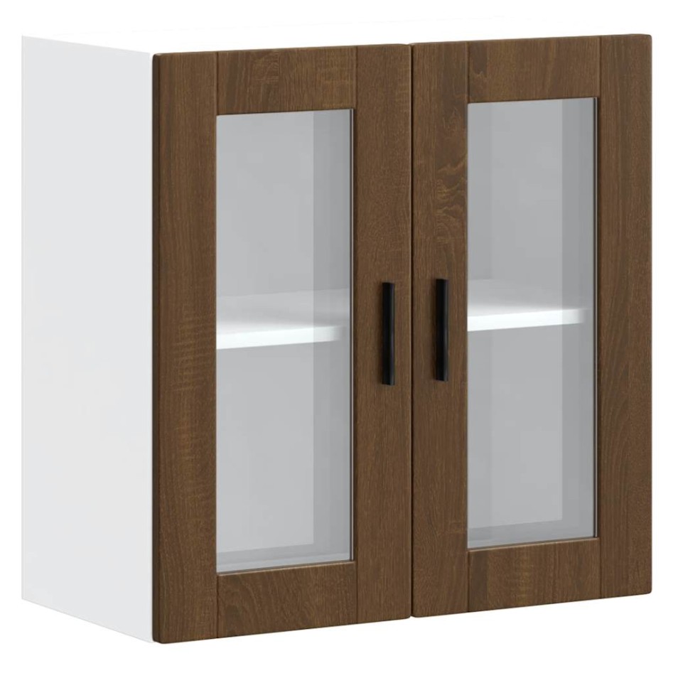 Armario de pared para cocina puerta cristal Porto roble