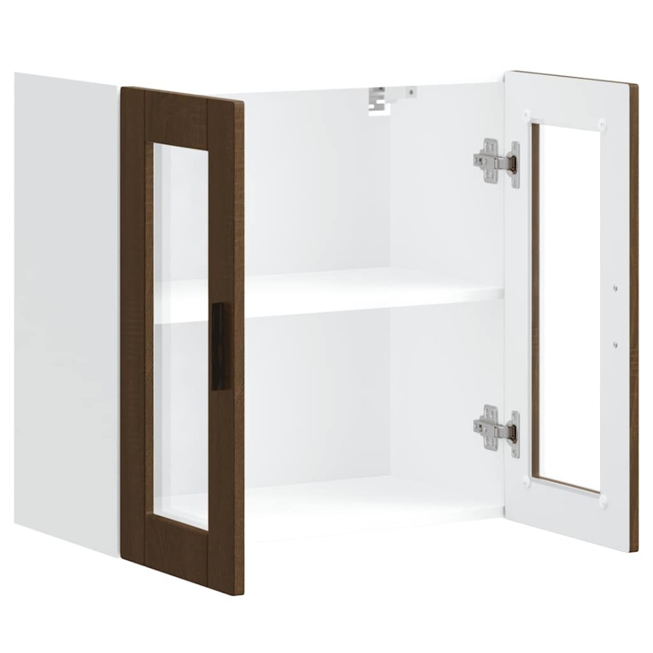 Armario de pared para cocina puerta cristal Porto roble