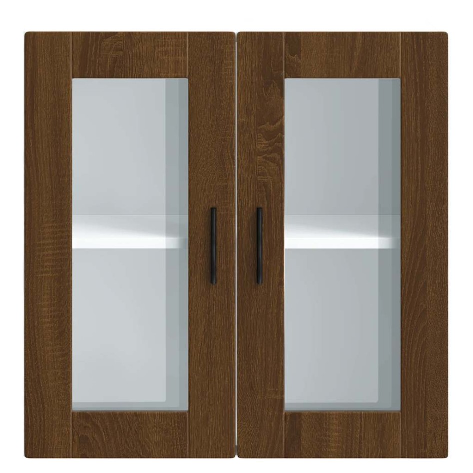 Armario de pared para cocina puerta cristal Porto roble
