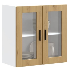Armario pared para cocina puerta cristal Porto roble