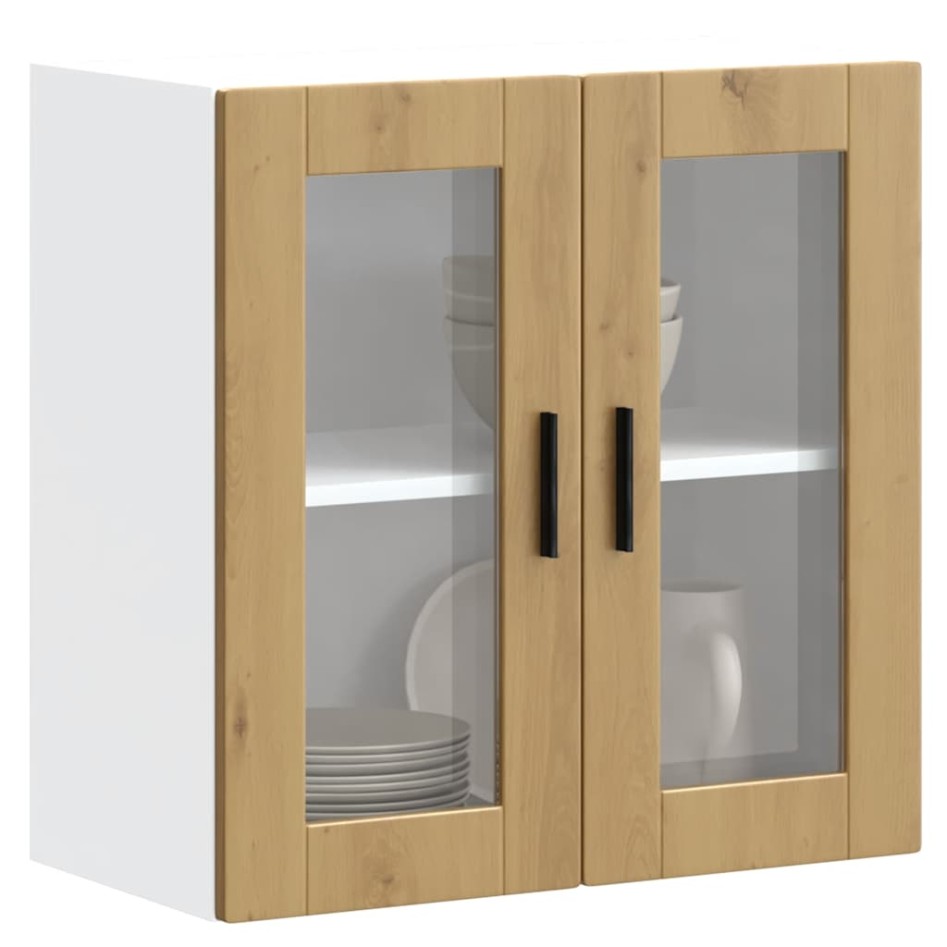 Armario pared para cocina puerta cristal Porto roble