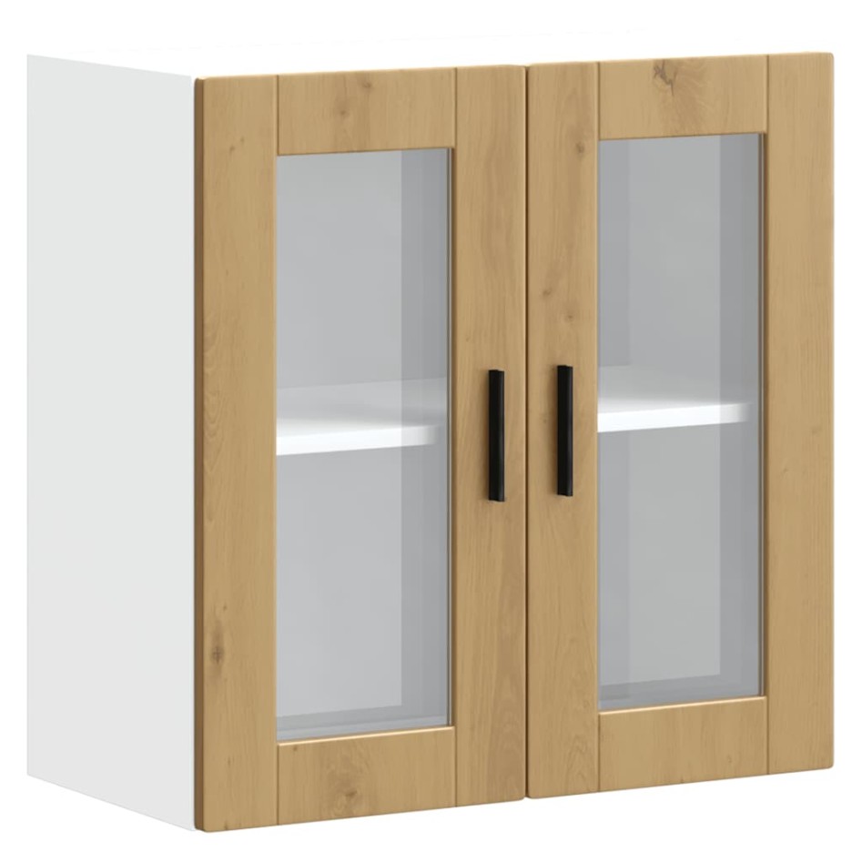 Armario pared para cocina puerta cristal Porto roble