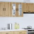 Armario pared para cocina puerta cristal Porto roble