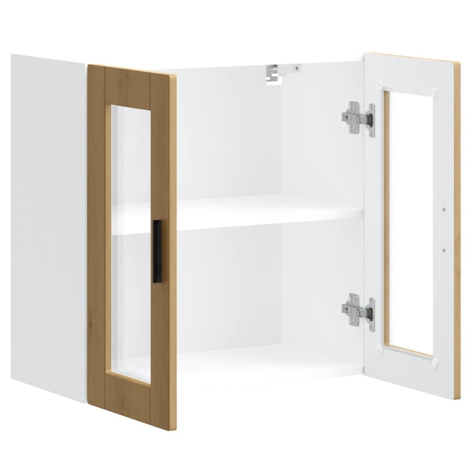 Armario pared para cocina puerta cristal Porto roble