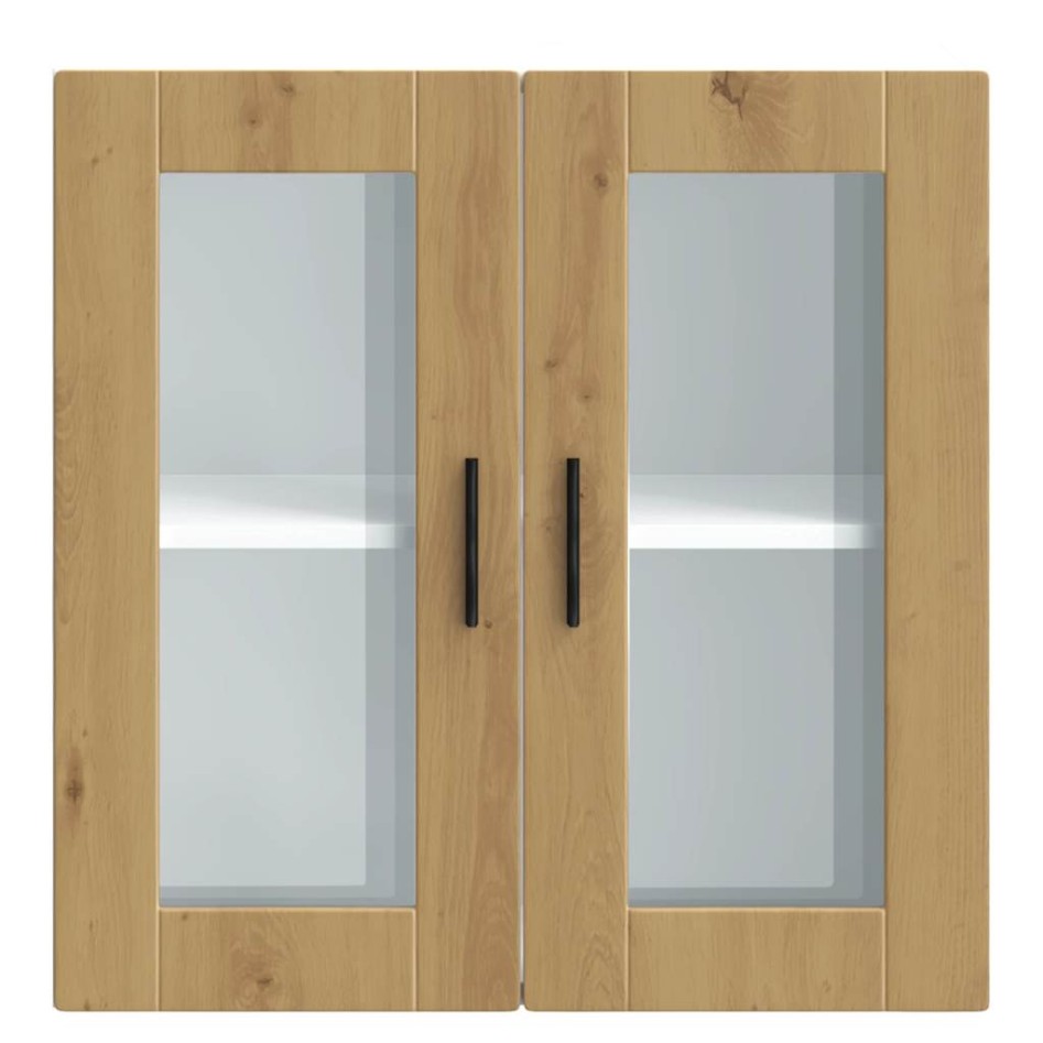 Armario pared para cocina puerta cristal Porto roble