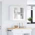 Armario pared para cocina puerta cristal Porto blanco