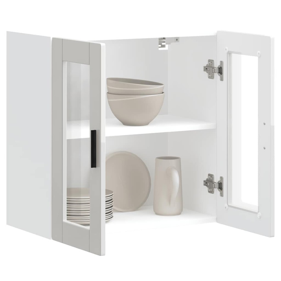 Armario pared para cocina puerta cristal Porto blanco