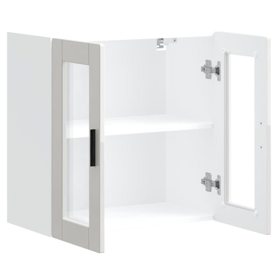 Armario pared para cocina puerta cristal Porto blanco