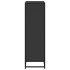 Estantería librería madera ingeniería negra 65,5x33x107,5