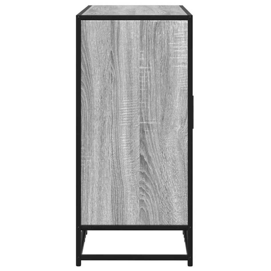 Aparador de madera de ingeniería gris Sonoma 92x35x76