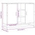 Aparador de madera de ingeniería gris Sonoma 92x35x76
