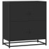 Aparador de madera de ingeniería negro 68x35x76