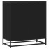 Aparador de madera de ingeniería negro 68x35x76