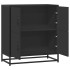 Aparador de madera de ingeniería negro 68x35x76