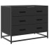 Cajonera de madera contrachapada negro 70x41x56