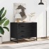 Cajonera de madera contrachapada negro 70x41x56