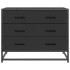 Cajonera de madera contrachapada negro 70x41x56