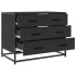 Cajonera de madera contrachapada negro 70x41x56