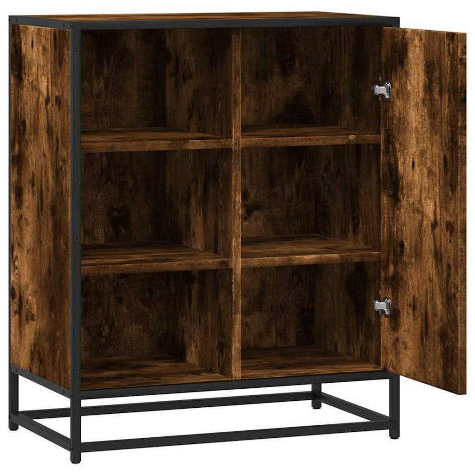 Aparador de madera de ingeniería roble ahumado 62x35x76