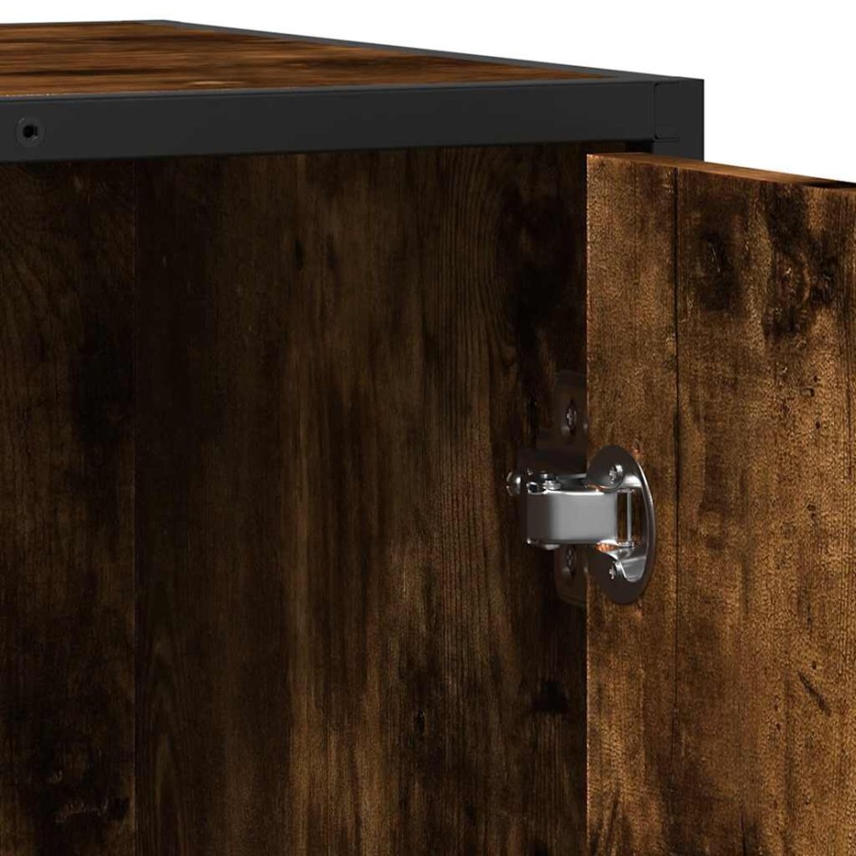Aparador de madera de ingeniería roble ahumado 62x35x76