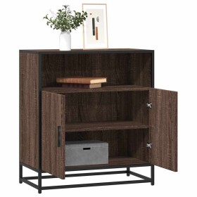 Aparador madera ingeniería roble marrón 68x35x76