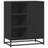 Aparador de madera de ingeniería negro 62x35x76