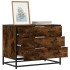 Cómoda de madera contrachapada roble ahumado 70x41x56