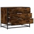 Cómoda de madera contrachapada roble ahumado 70x41x56