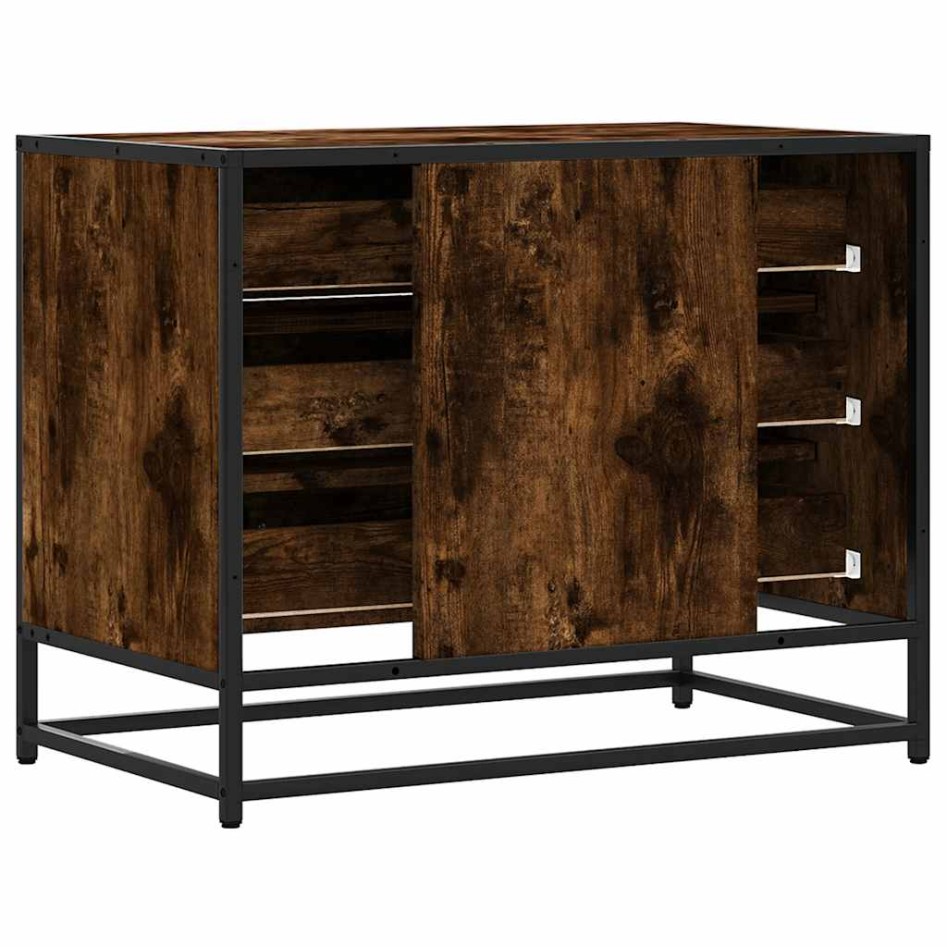 Cómoda de madera contrachapada roble ahumado 70x41x56