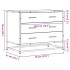 Cómoda de madera contrachapada roble ahumado 70x41x56