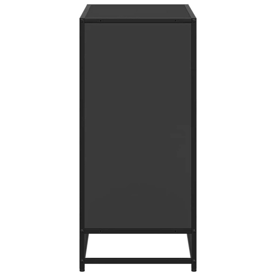 Estantería madera ingeniería negra 80,5x35x76