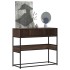 Mesa consola madera de ingeniería marrón roble 90x35x80