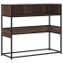 Mesa consola madera de ingeniería marrón roble 90x35x80