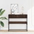 Mesa consola madera de ingeniería marrón roble 90x35x80
