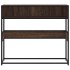 Mesa consola madera de ingeniería marrón roble 90x35x80