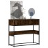 Mesa consola de madera de ingeniería roble ahumado 90x35x80