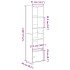 Estantería madera de ingeniería marrón roble 31x24x127