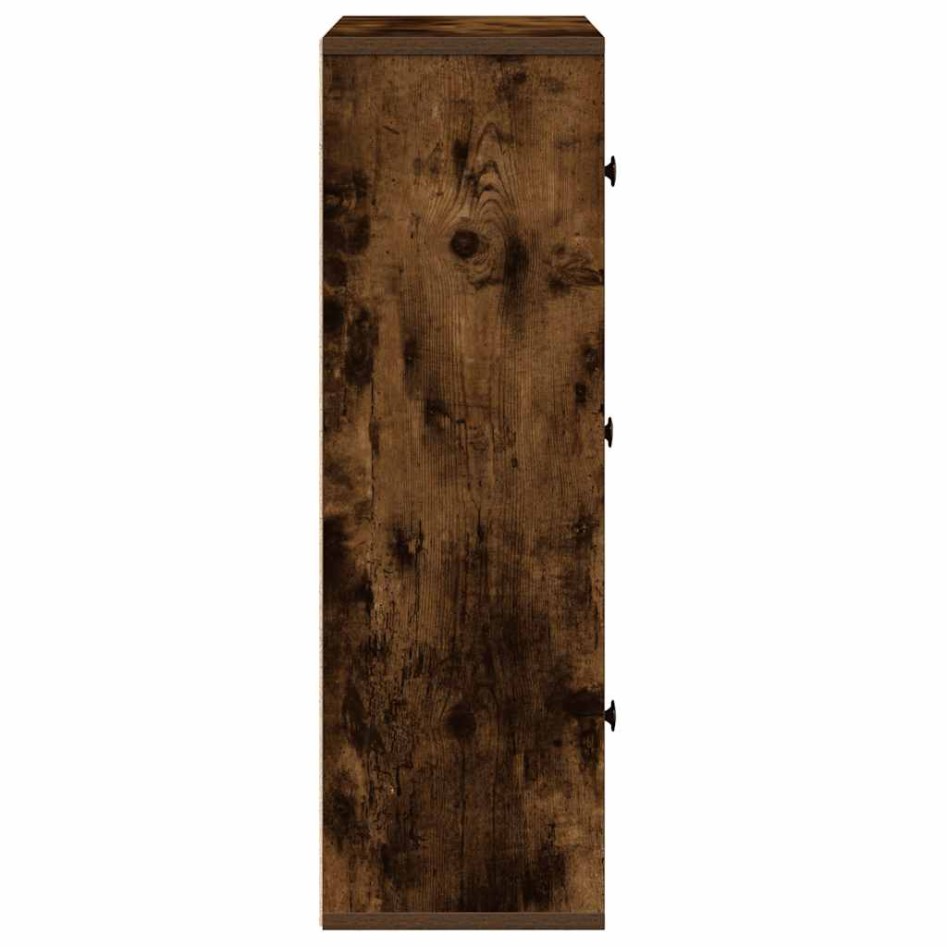 Estantería madera de ingeniería roble ahumado 60x24x76,5