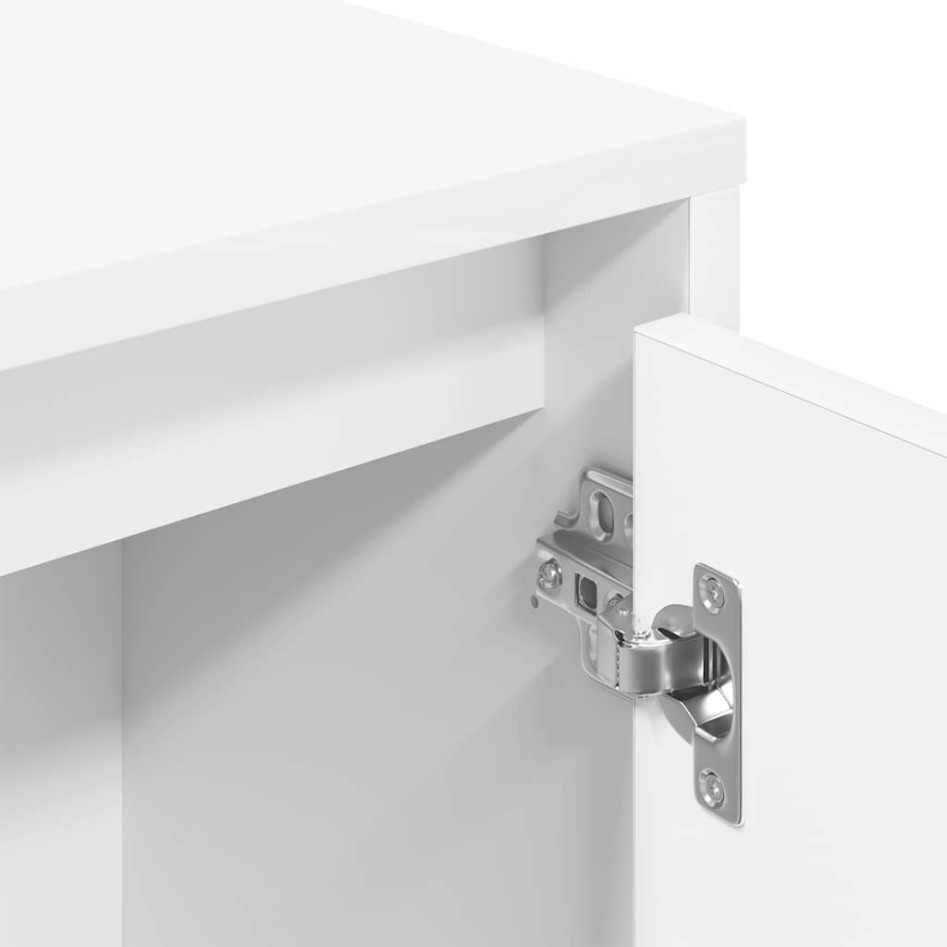 Estantería de madera de ingeniería blanca 89x24x101,5