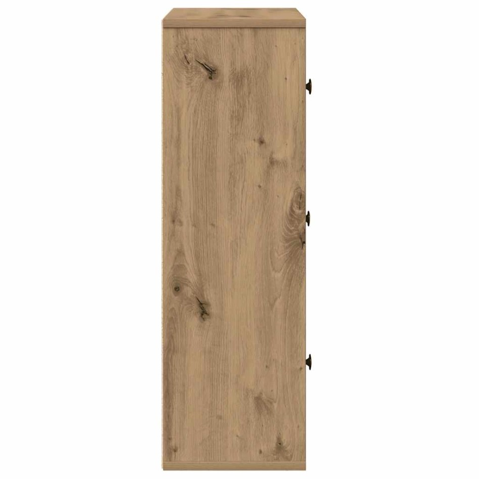 Estantería de madera de ingeniería roble artisan 60x24x76,5