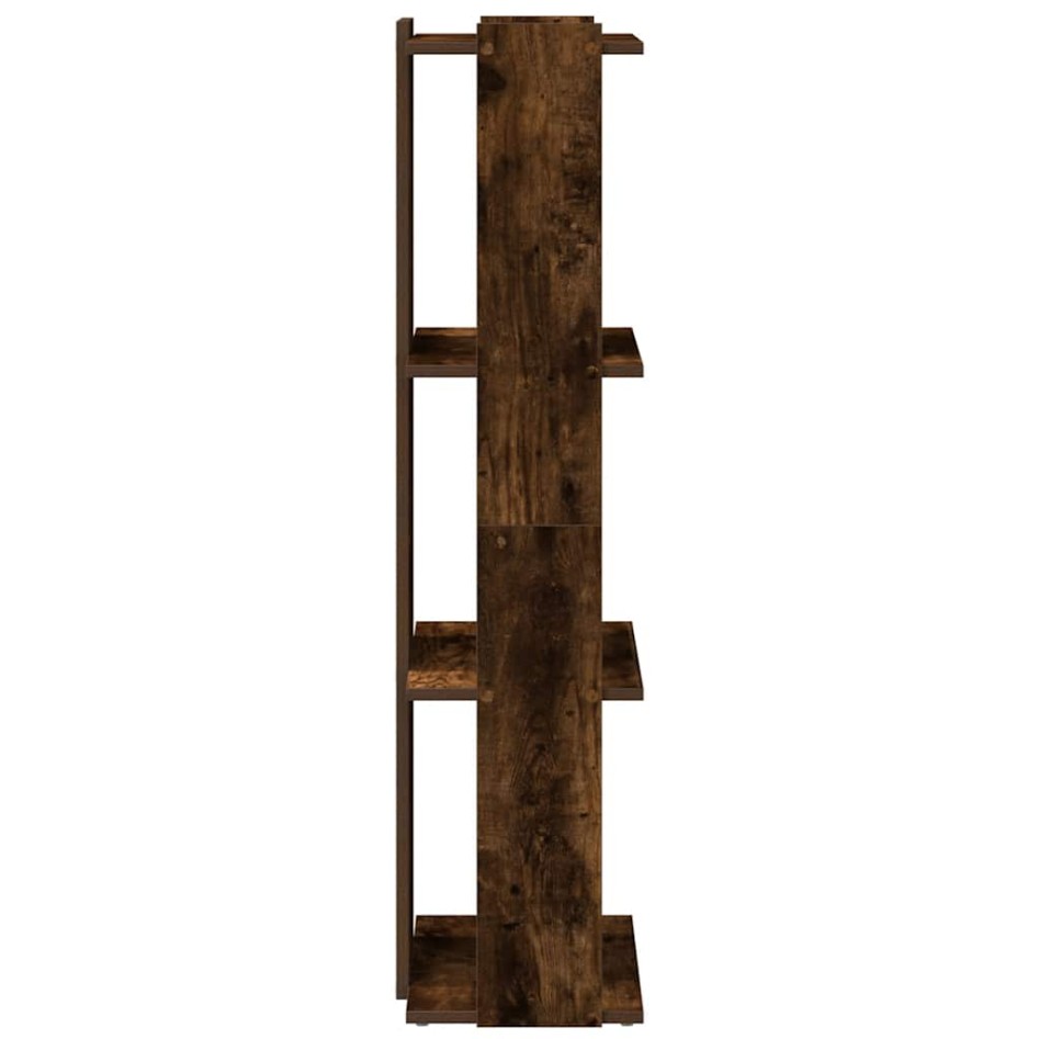 Librería 3 estantes madera ingeniería roble ahumado