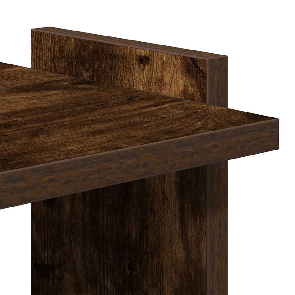 Librería 3 estantes madera ingeniería roble ahumado