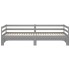 Sofá cama extraíble madera maciza de pino gris 2x(90x200)