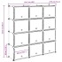 Estantería de cubos con 12 compartimentos y puertas PP