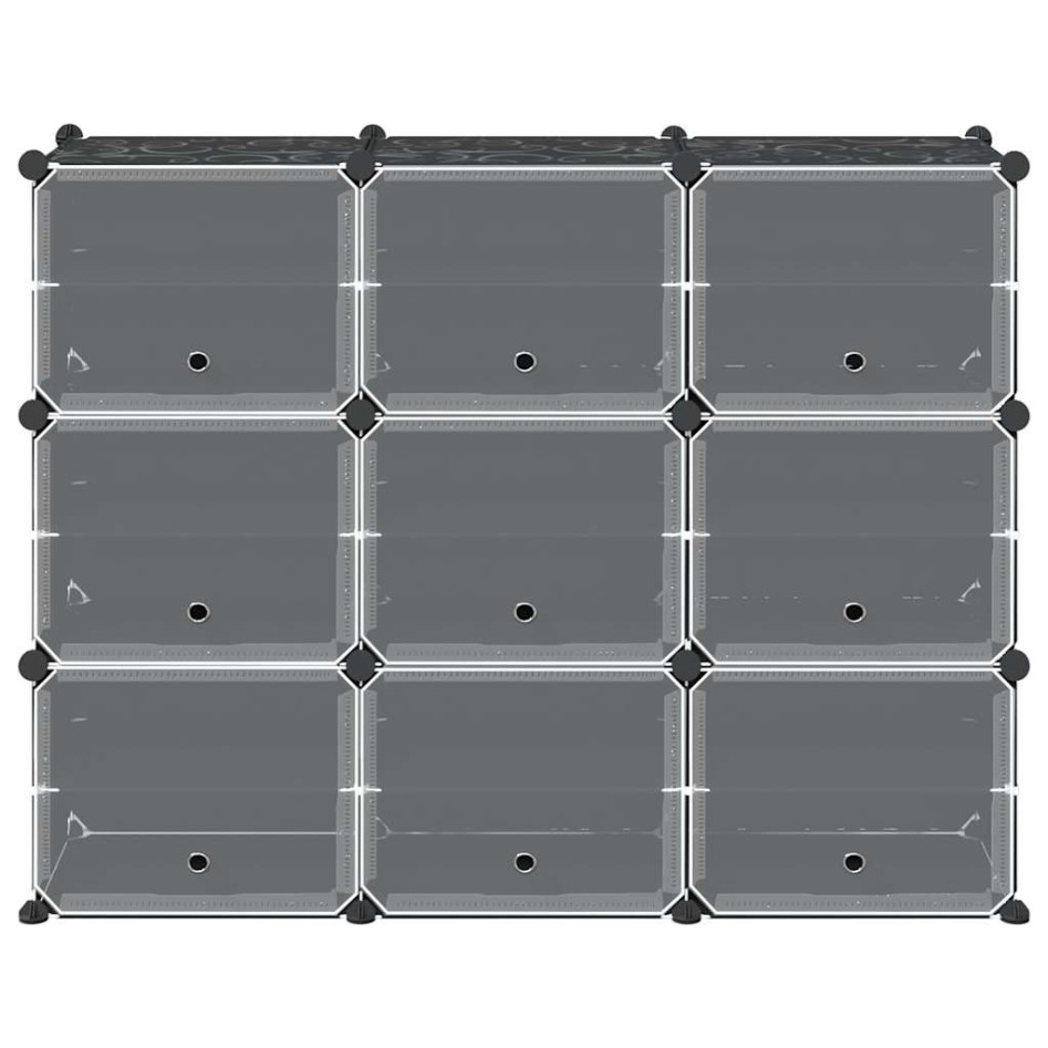 Estantería de cubos con 9 compartimentos y puertas PP