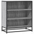 Aparador madera ingeniería y metal gris Sonoma 68x35x76