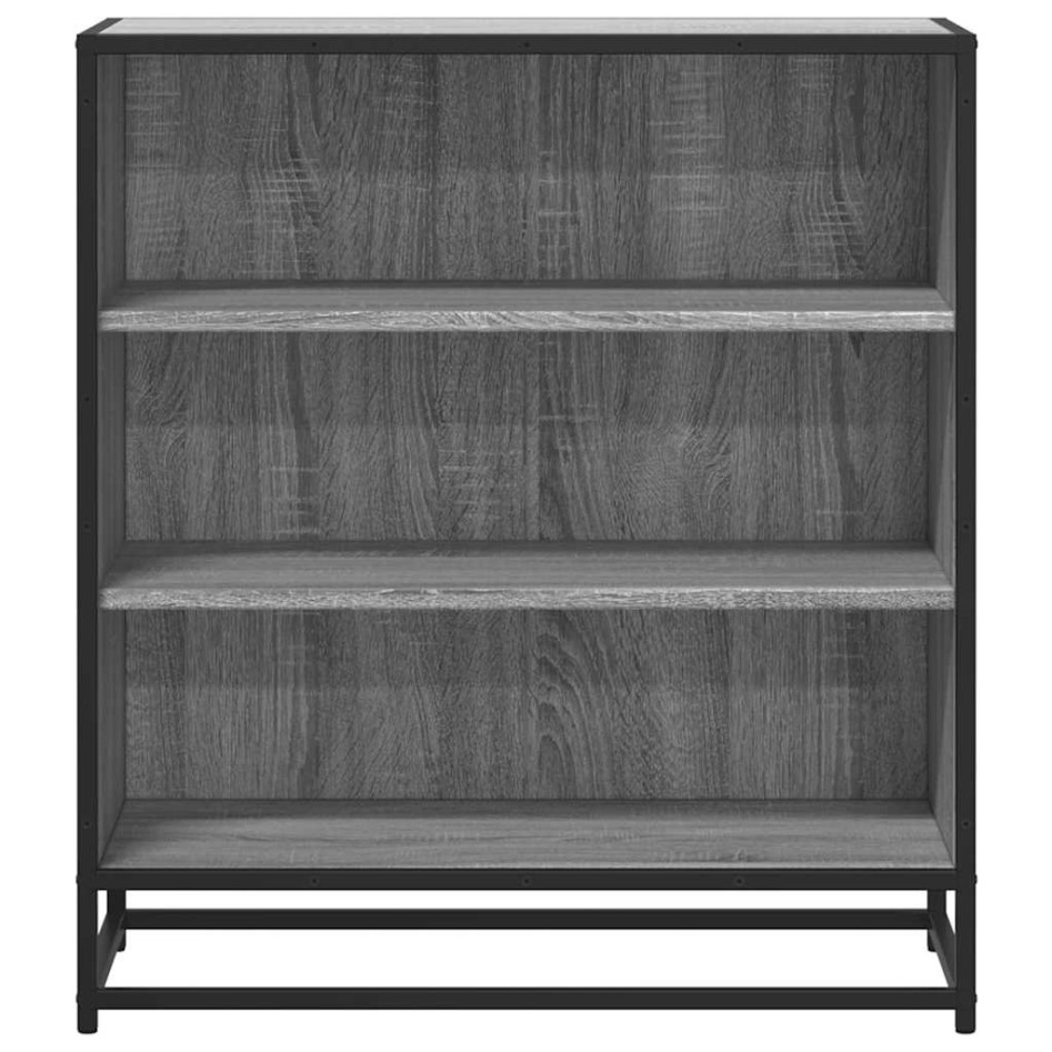 Aparador madera ingeniería y metal gris Sonoma 68x35x76