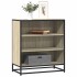 Aparador madera ingeniería y metal roble Sonoma 68x35x76