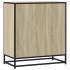 Aparador madera ingeniería y metal roble Sonoma 68x35x76